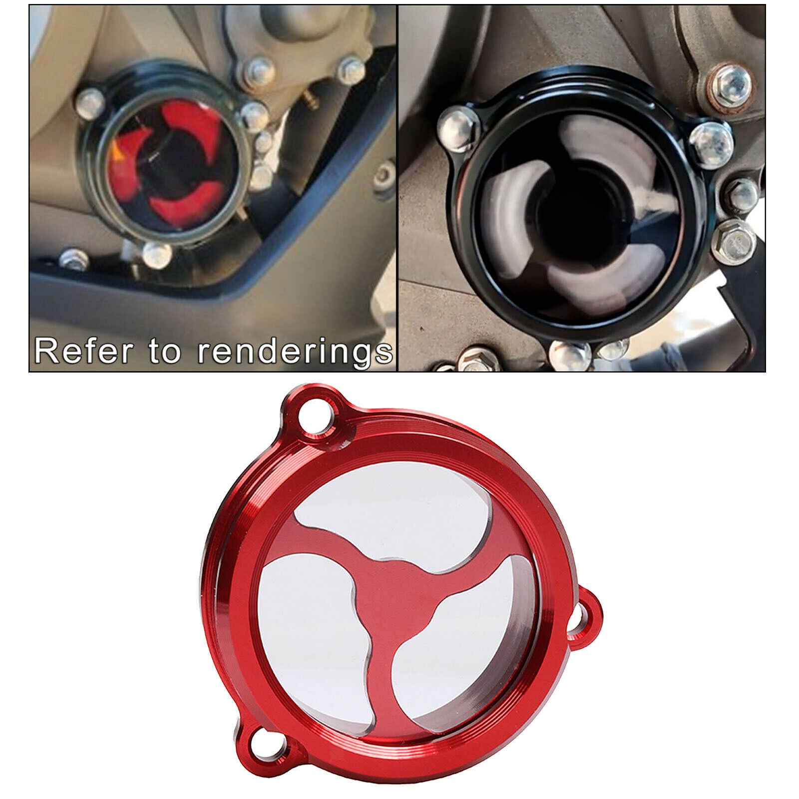 Engine Oil Filter Cover Plug Motorcycle Fuel filter Caps For CFMOTO CF Red
