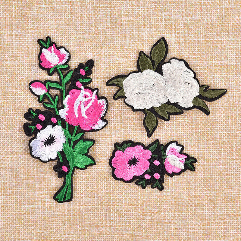 11PCS Flower Patches Applique Embroidered Iron on Patch for Clothes Acces.l8
