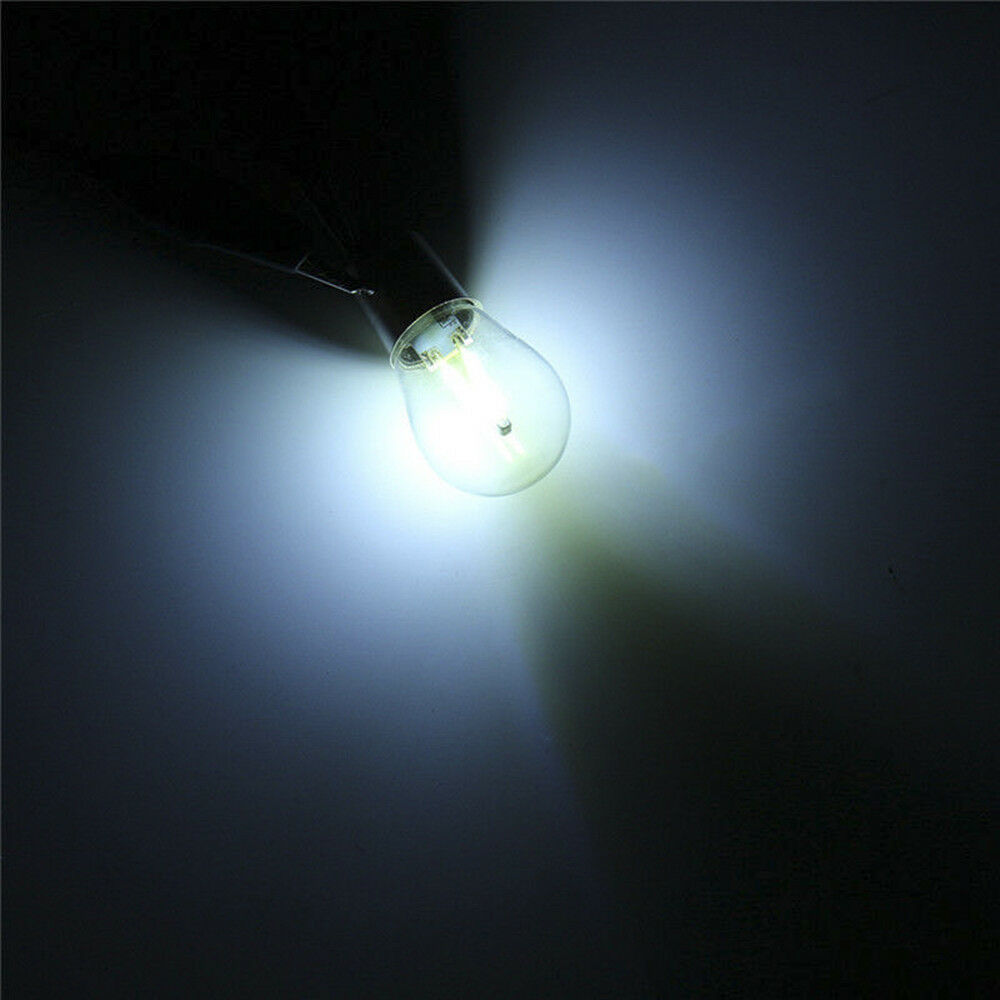 2x 12V P21W 1156 BA15S COB White LED Turn Signal Light Reverse Backup Lamp Bulb