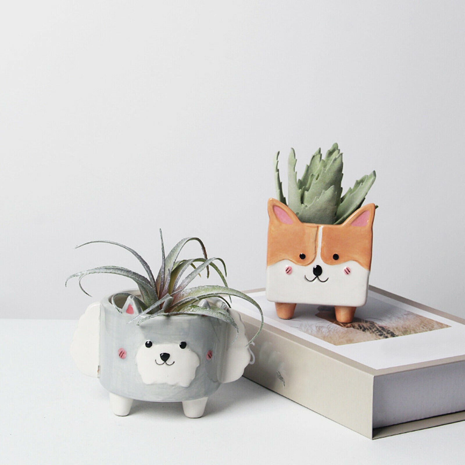 Cartoon Ceramic Animal Flowerpot Succulent Pot Vase Planter Indoor Outdoor Sheep