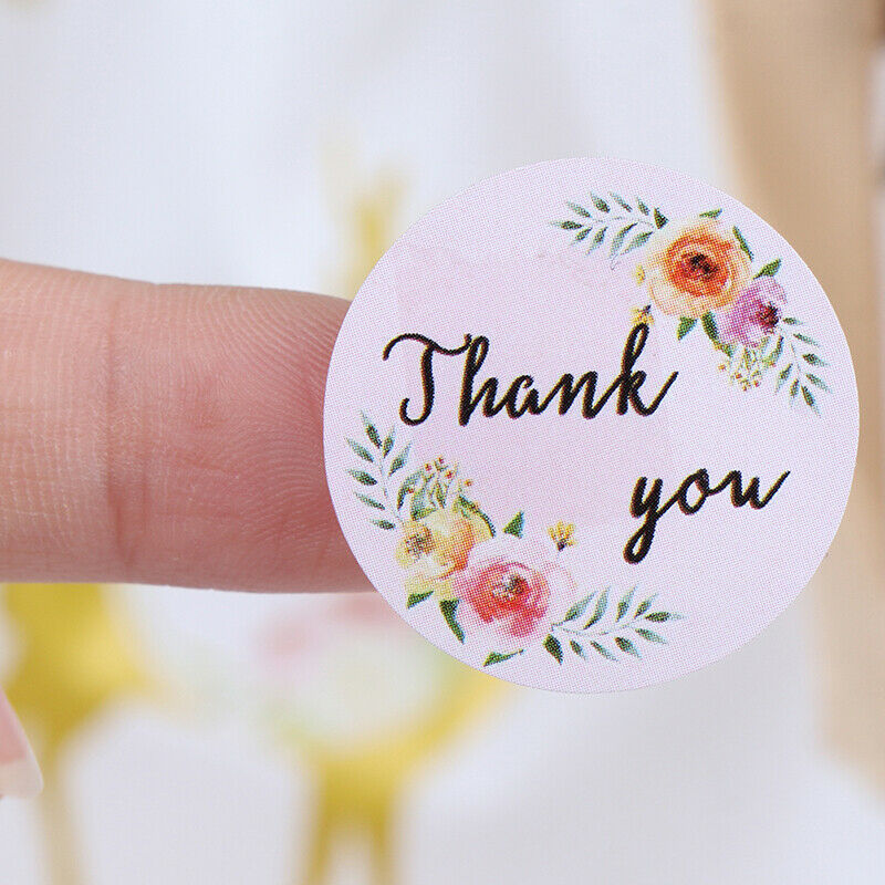 500pcs Round Floral Thank You Stickers 1inch Envelope Seal Stationery Sti.l8