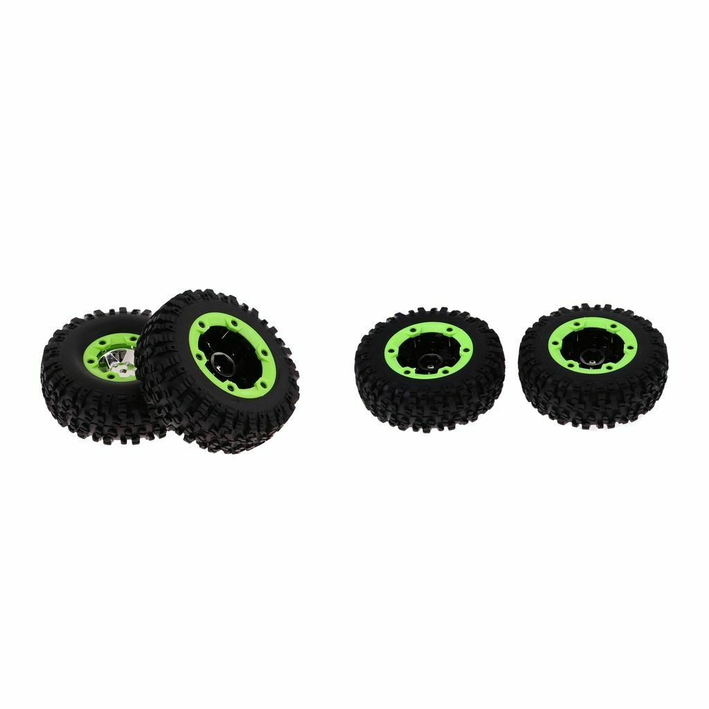 4pcs Black Rubber Tire Tyres with Wheel Rims for WLtoys 12428 1/12 RC Buggy