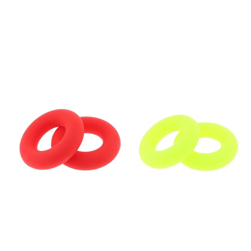 4 Pieces Finger Gripper Strengthener Hand Grip Exerciser Ring Red Green