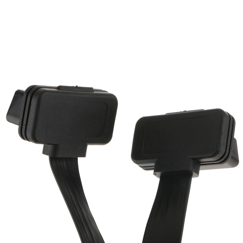 Car ODB II ODB2 Male To Dual Female Power Supply Diagnostic Cable Adapter