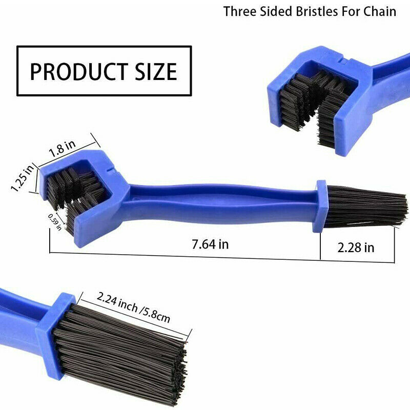 4Pcs Motorcycle Bike Bicycle Chain Motorbike Wheel Cleaning Brush Cleaner Tool