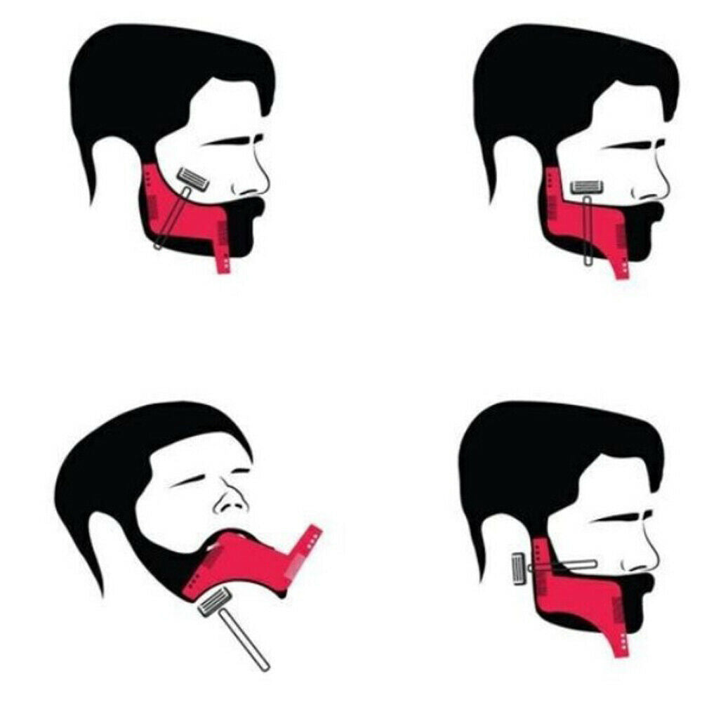 Beard Shaping Ruler Moustache Beard Trim Comb Salon Barber Shaving Tool