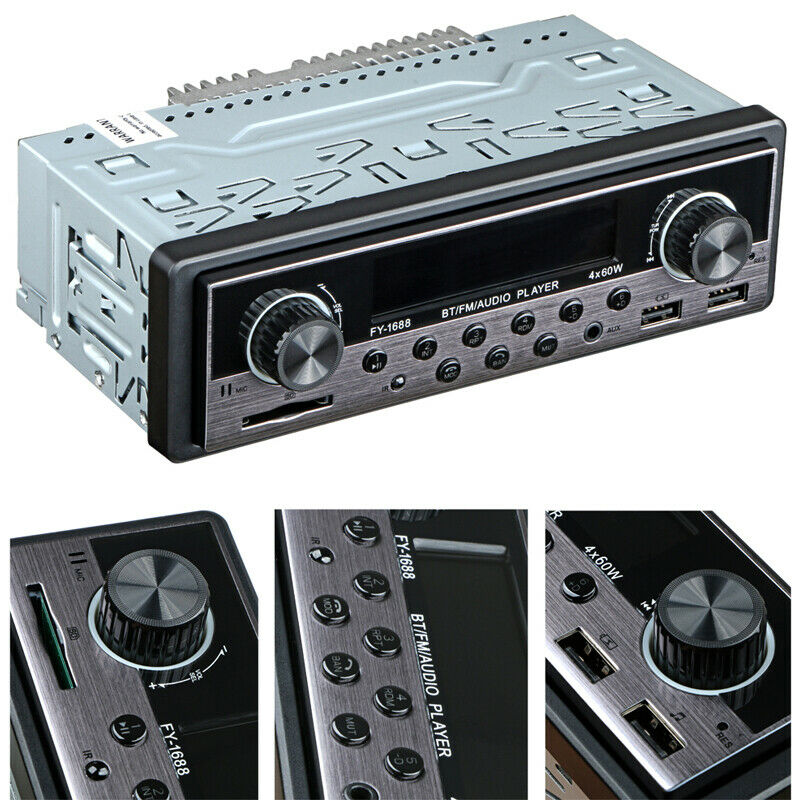 16 PIN-ISO 4-Channel Digital Car Bluetooth Audio USB/SD/FM/WAV MP3 Player Unit