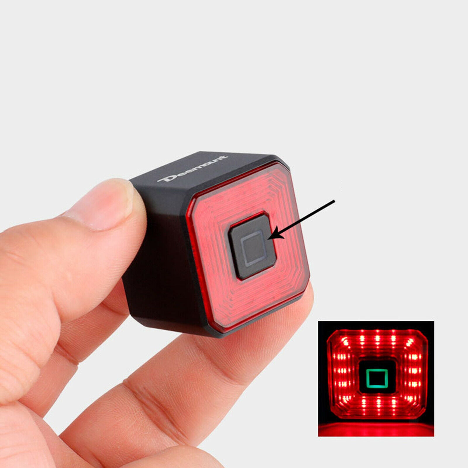 Smart Bike Tail Light Rear Lights  Flashlight USB Auto on/Off Sensor