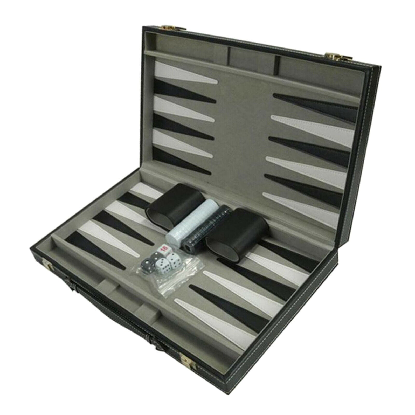 Premium 15 Inch Collapsible Chess Board Backgammon Board Game Set Portable
