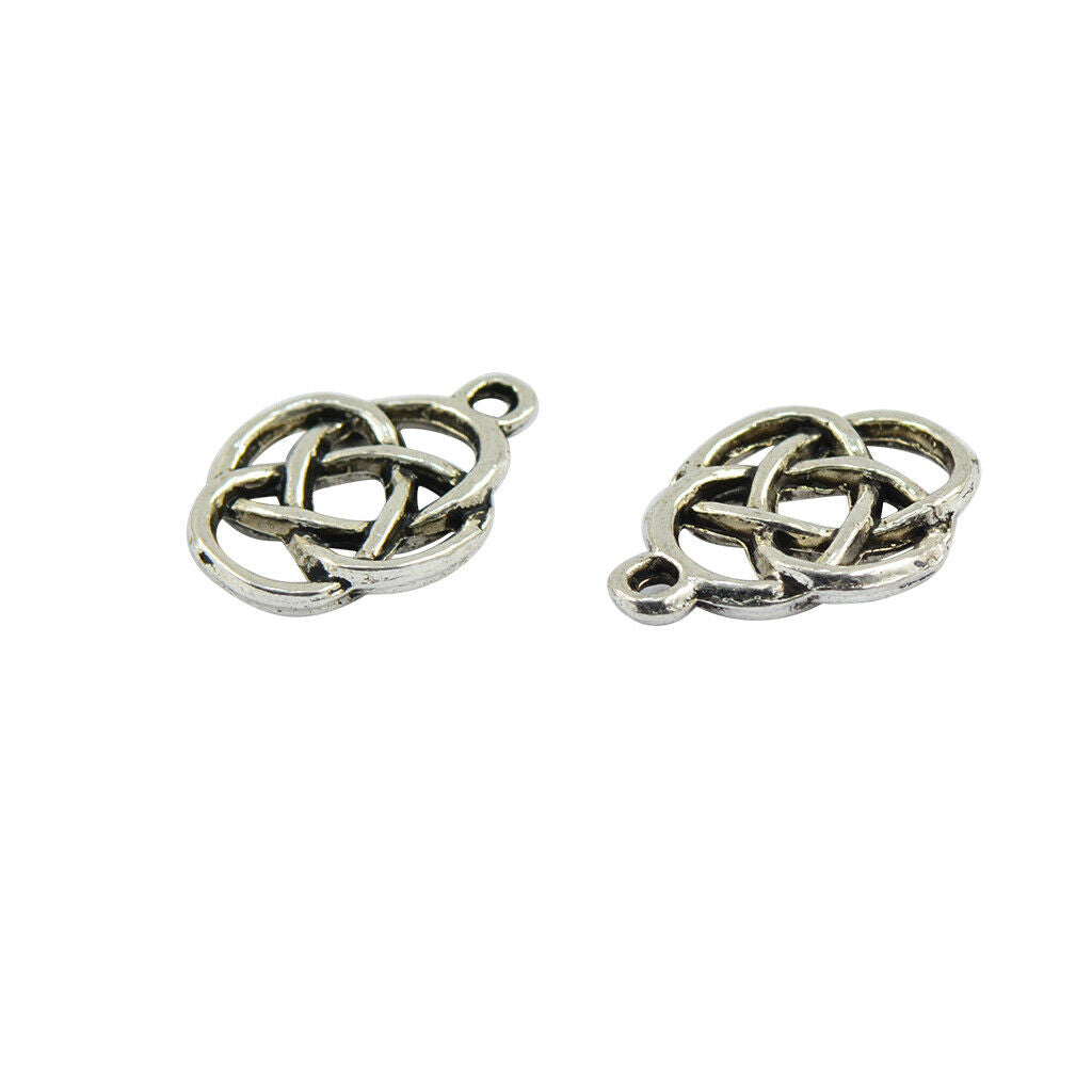 50pcs Celtic Knot Connector Beads Earring Bracelet DIY Making 17.5x13 mm