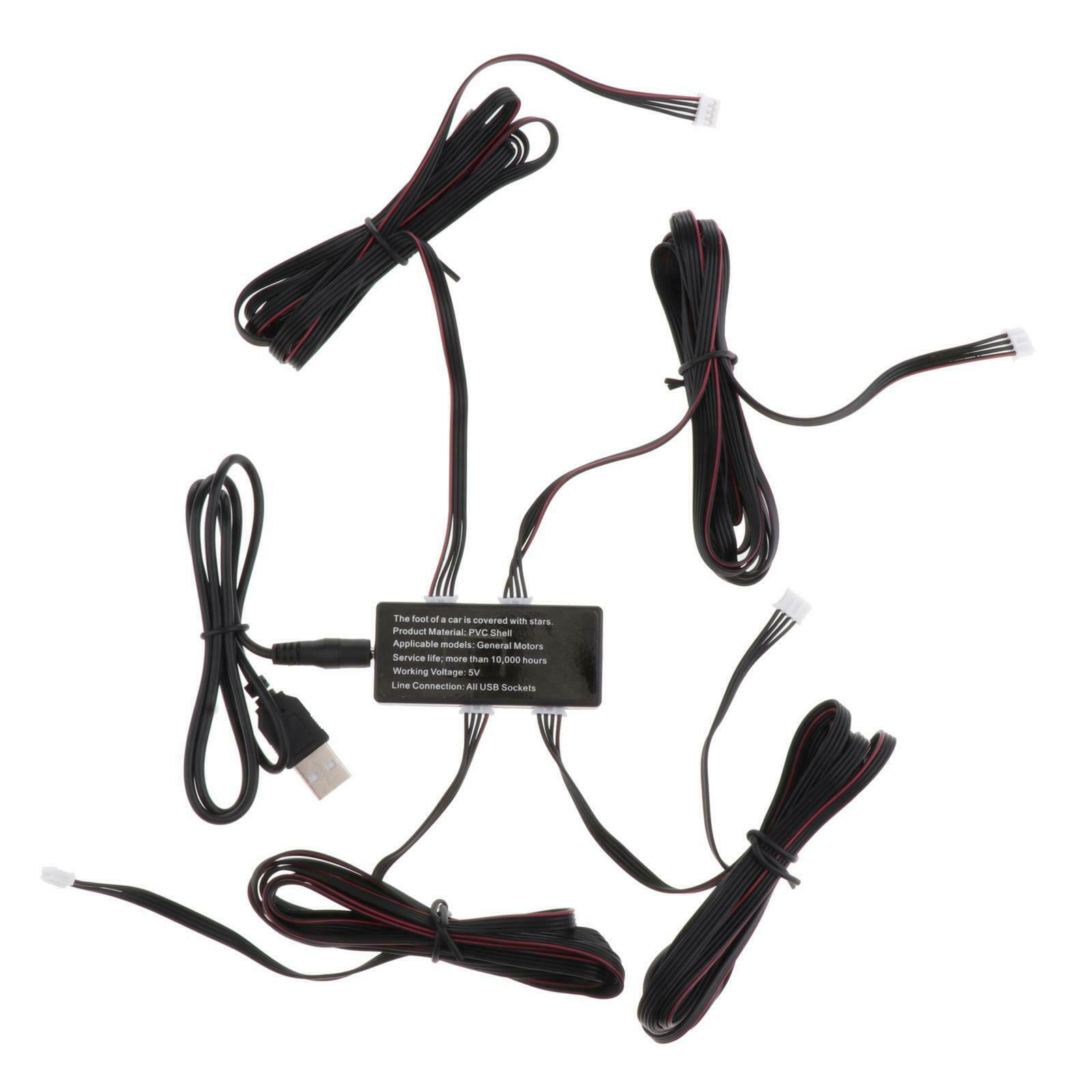 Car Interior Atmosphere LED USB Remote Control Lighting RGB + Bright Light