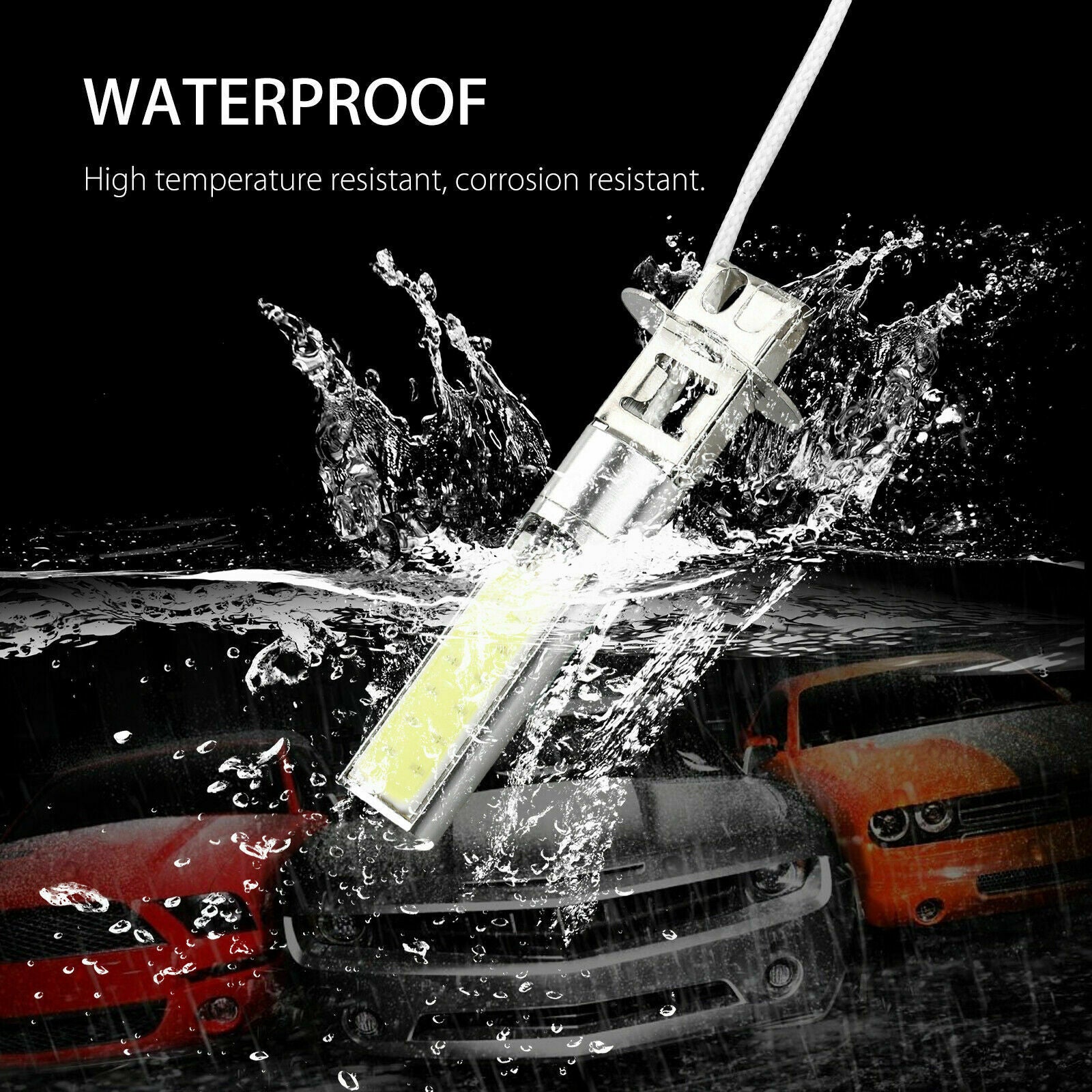 2X H3 100W CREE LED Fog Light Bulbs Car Driving Lamp DRL 6000K White High Power