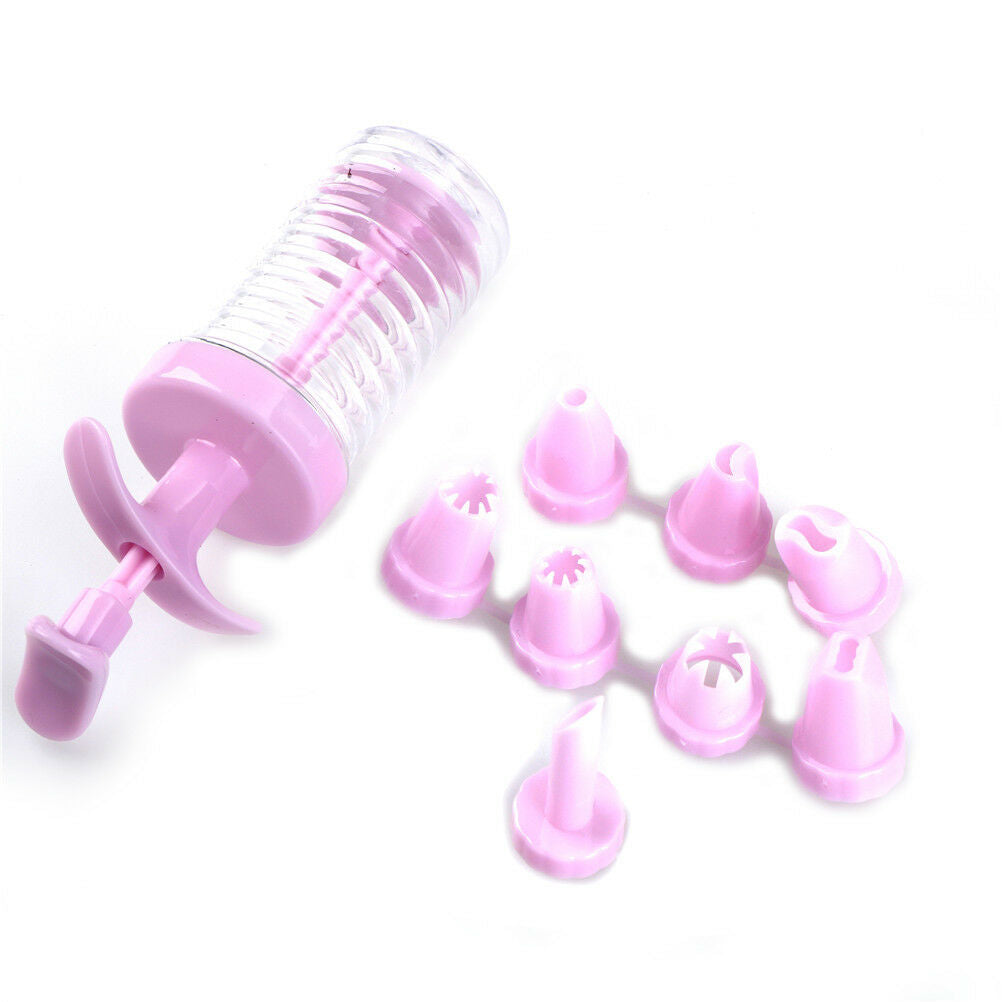 Cake Decorating Tools Cake Icing Piping Syringe Tips 8 Nozzles Tool AT.l8