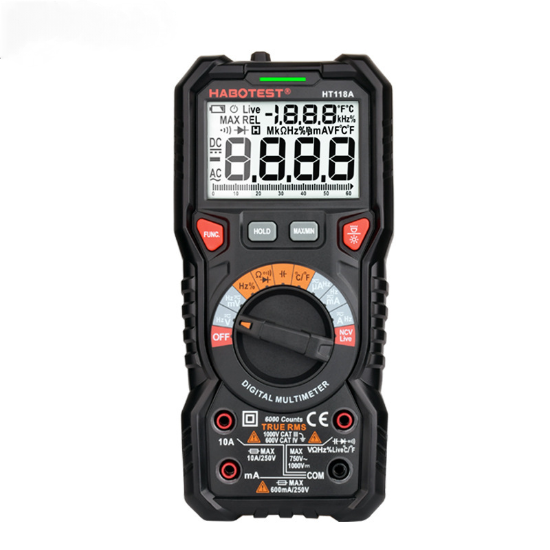 Digital Multimeter True RMS Meter Current Voltmeter Anti-burn Ammeter PCW 02 A
