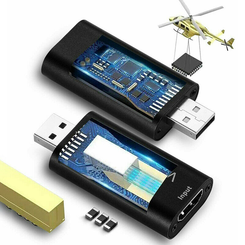 2x 1080P HDMI to USB 2.0 Video Capture Card Recorder Game Video Live Streaming