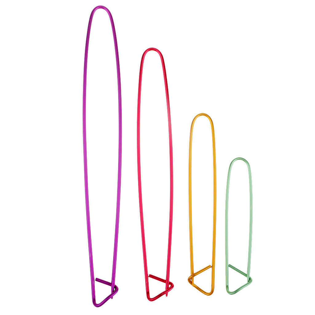 7pcs Aluminum Cable Knitting Needles Crochet Hooks Stitch Holders