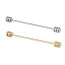 2 Pieces Barbell Pin Collar Lapel Tie Bar Mens Wedding Stick Clip
