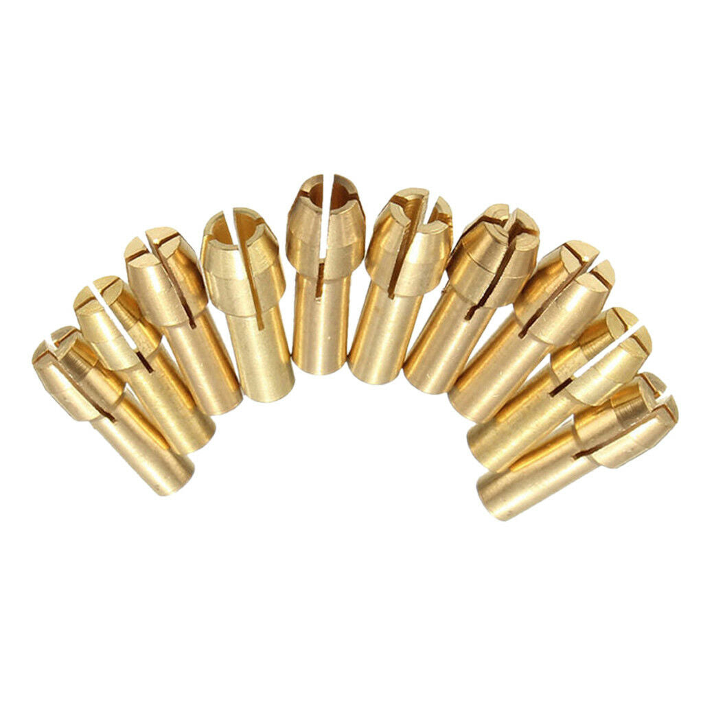 10pcs Durable 0.5-3.2mm Drill Chucks Collet Bits 4.8mm Shank Power Tool