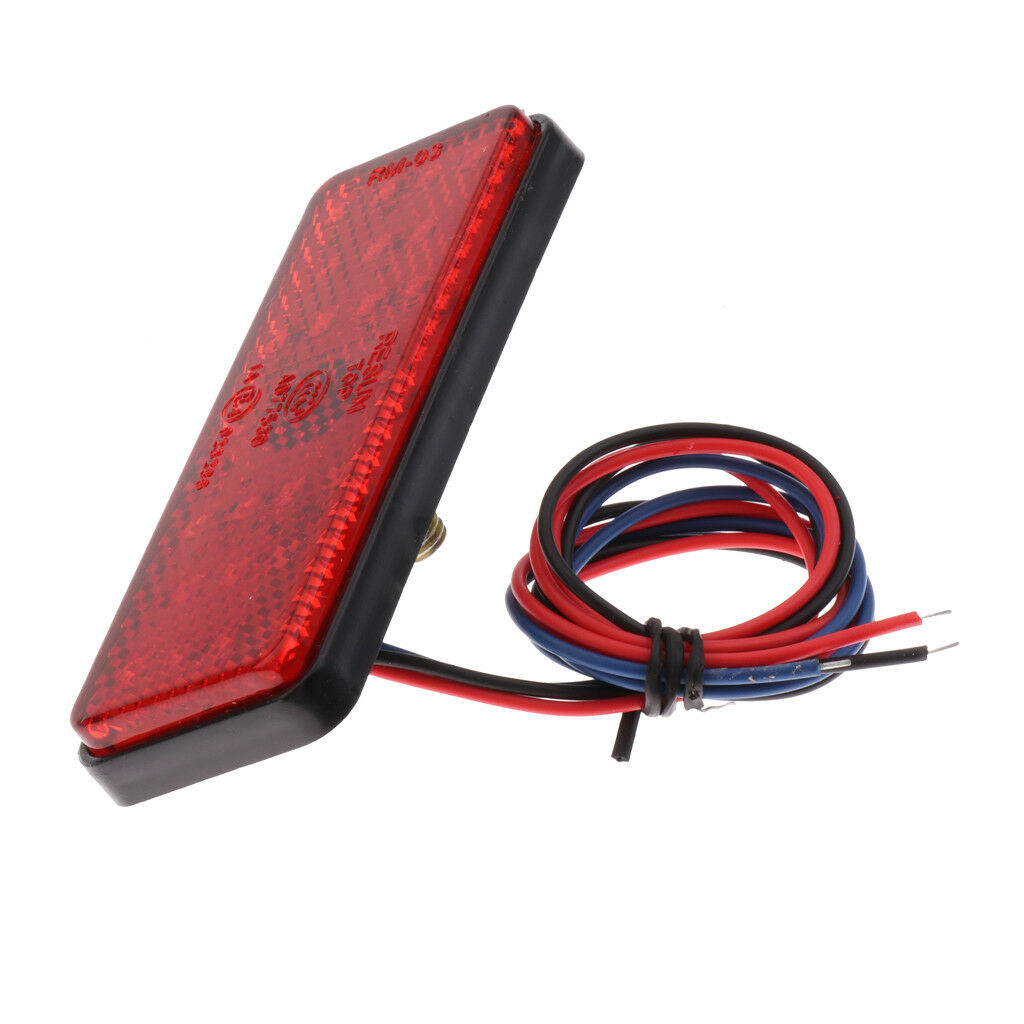 Car Motorcycle LED Reflector Brake Light Warning Lamp Conversion Kit Red