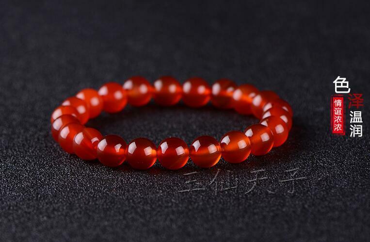 Beautiful AAA natural onyx stones circular elastic beads bracelet 10 mm 7.5"