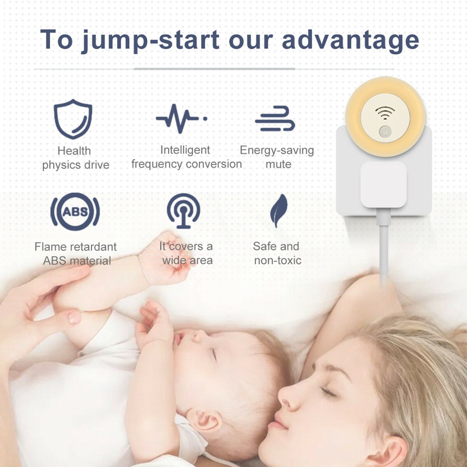 Ultrasonic Repellent Lamp Night Light LED Lamp for Kids Bedroom UK Plug