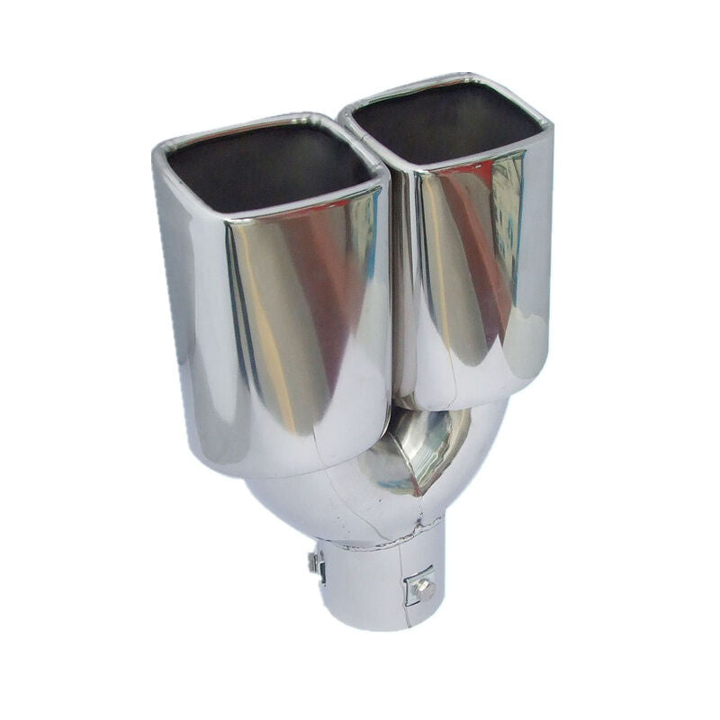 Chrome Stainless Steel 63mm 2.5"  Slant Cut Car Exhaust Muffler Tip Universal