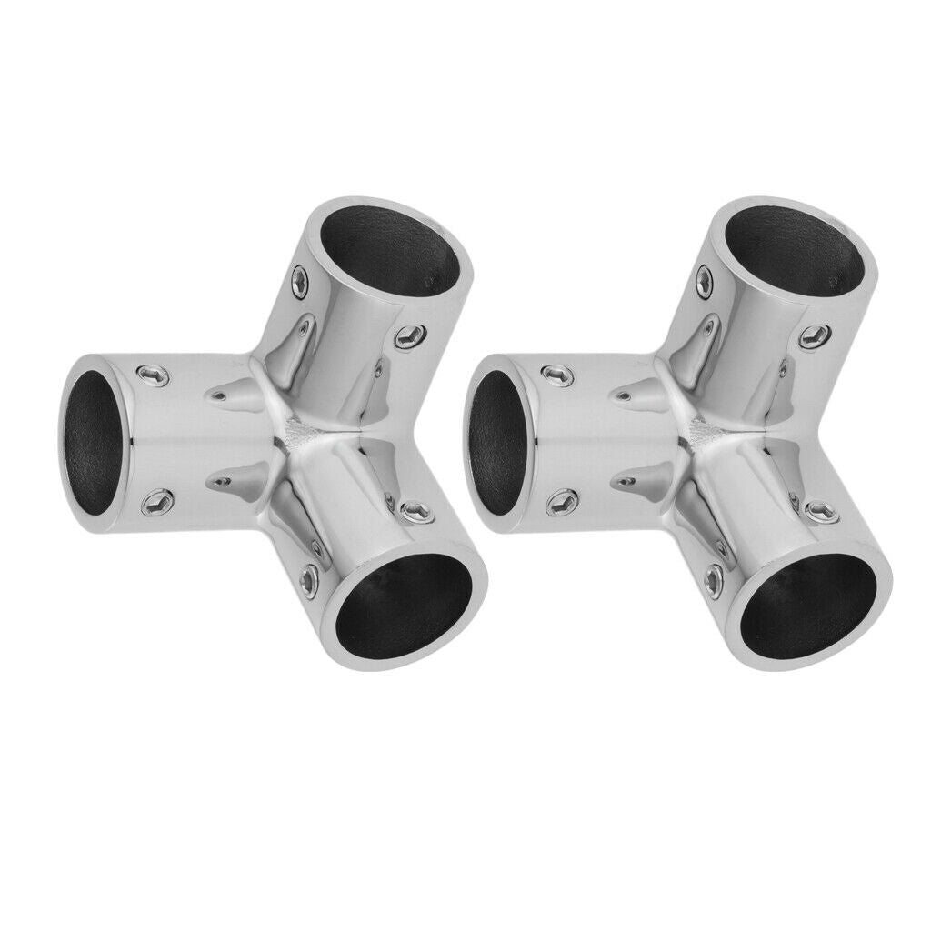 2Pcs / Set 1 "25mm 3 Way Corner Hand Elbow Hand Boat Fitting Hardware