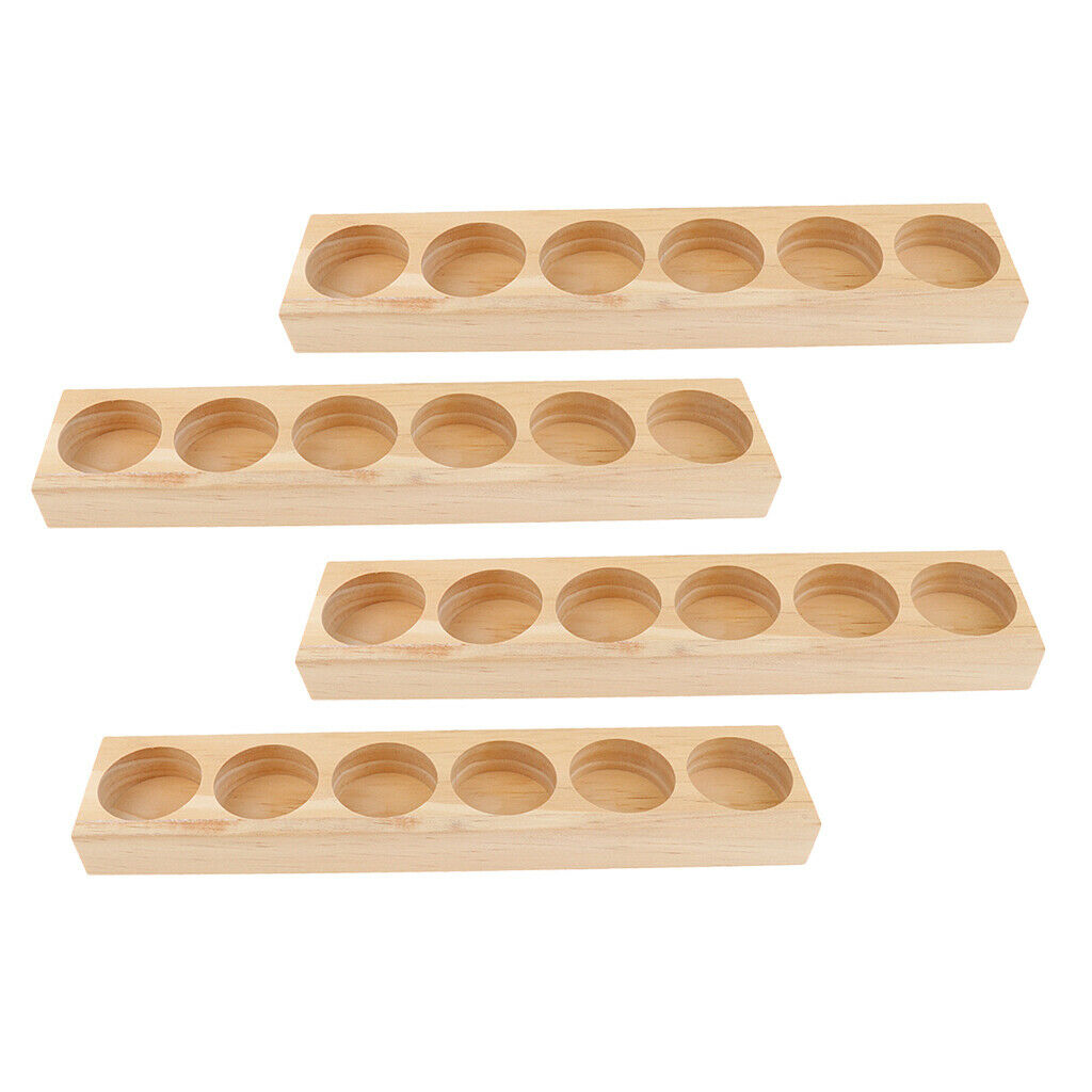 4 Pcs 6 Slots Perfume Essential Oil Display Storage Organizer Rack Stand Holder