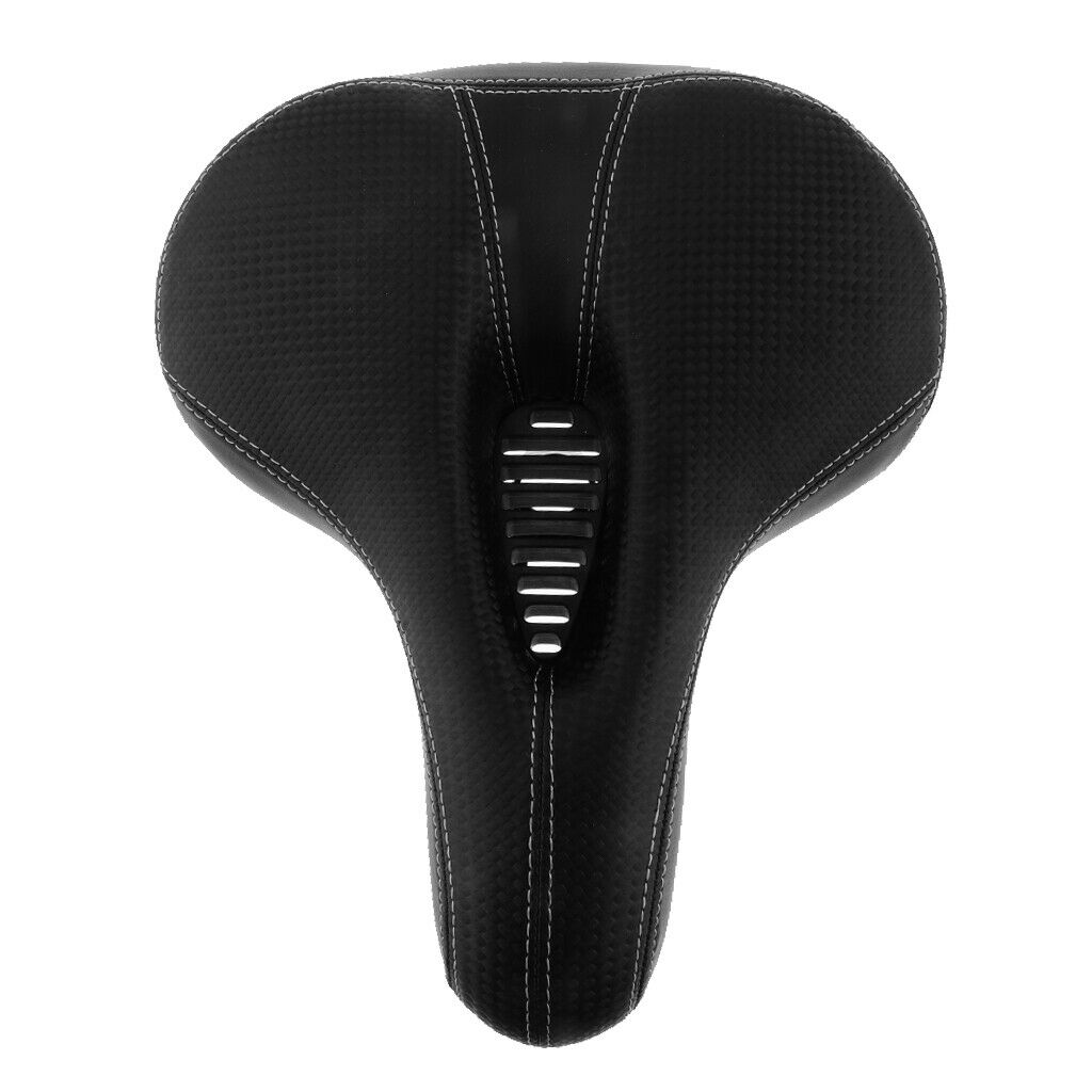 Extra Wide Comfy Cushioned Bike Seat Soft Padded Bicycle Gel Saddle Black