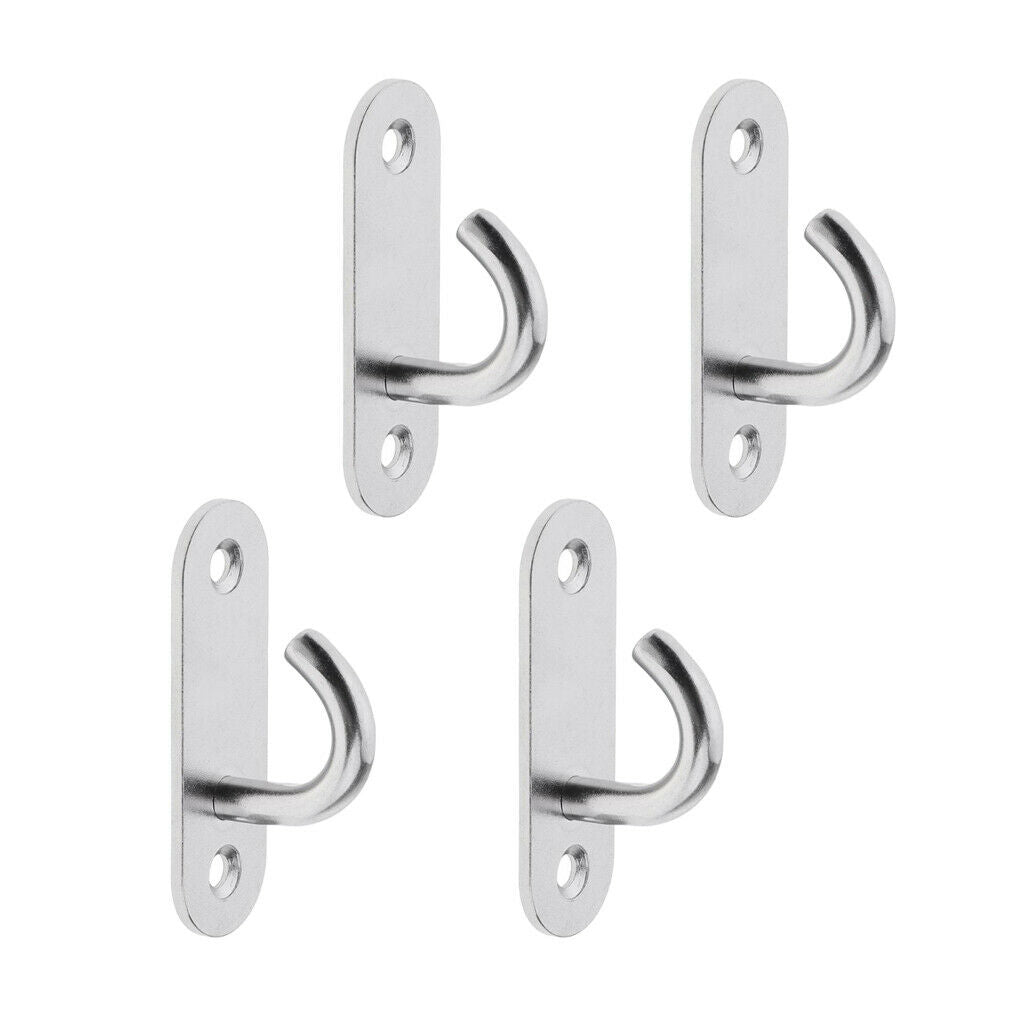 4pcs M8 Wall Hook Heavy Duty Stainless Pad Eye Plate Marine Boate Accessory