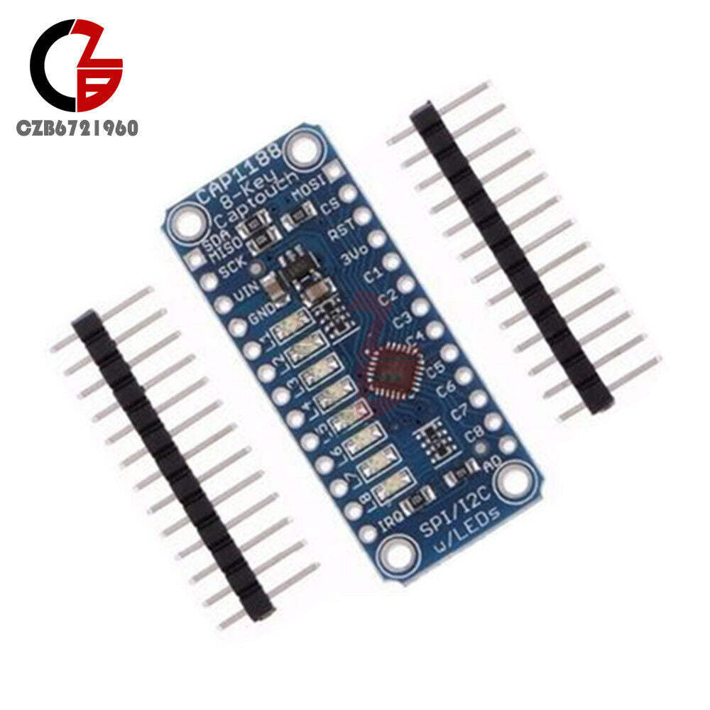 CAP1188 8-Key Captouch 8 Button Capacitive Touch Sensor Module SPI I2C w/ LEDs