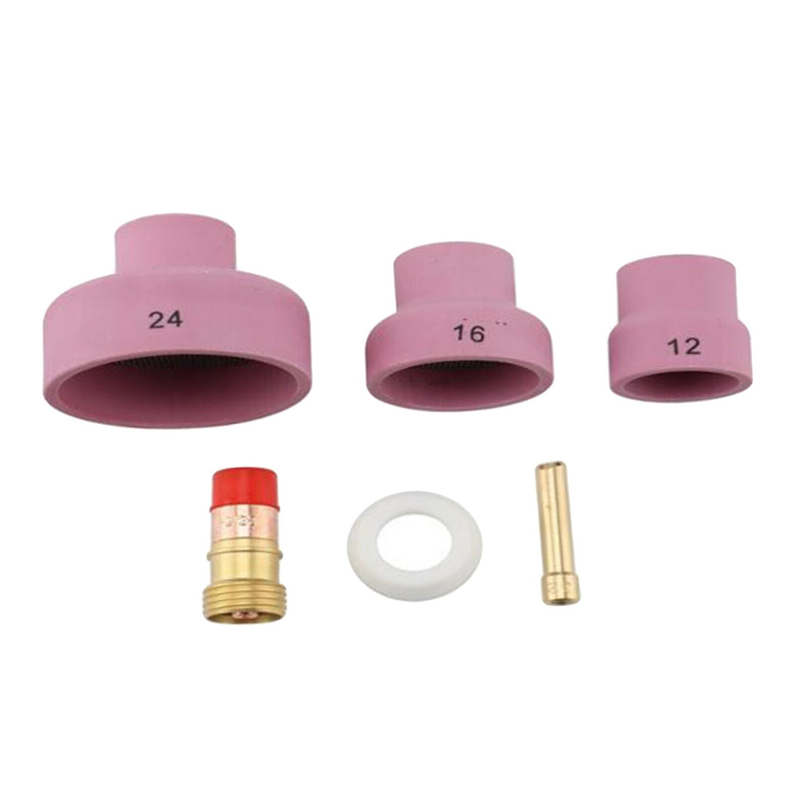6Pcs Alumina Ceramic Nozzle Cups Collet Gas Lens Portable for WP 17/18/26