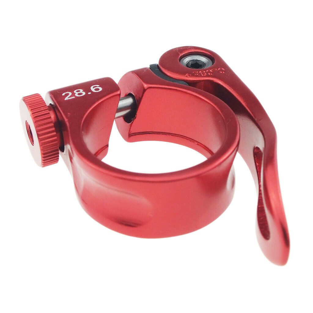 28.6mm Bike Bicycle Seat Post Clamp Quick Release Saddle Tube Clip Red