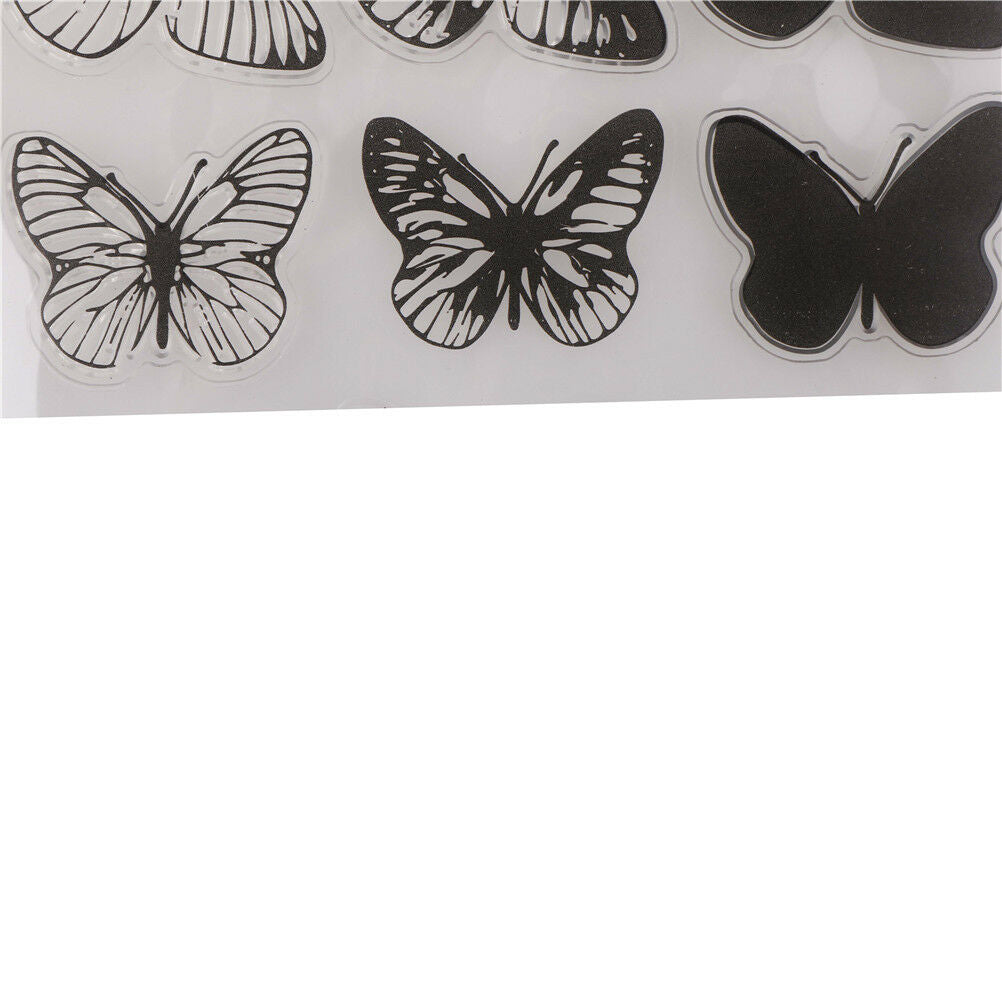 Butterflies Transparent Clear Silicone Stamp for DIY scrapbooking album De.l8