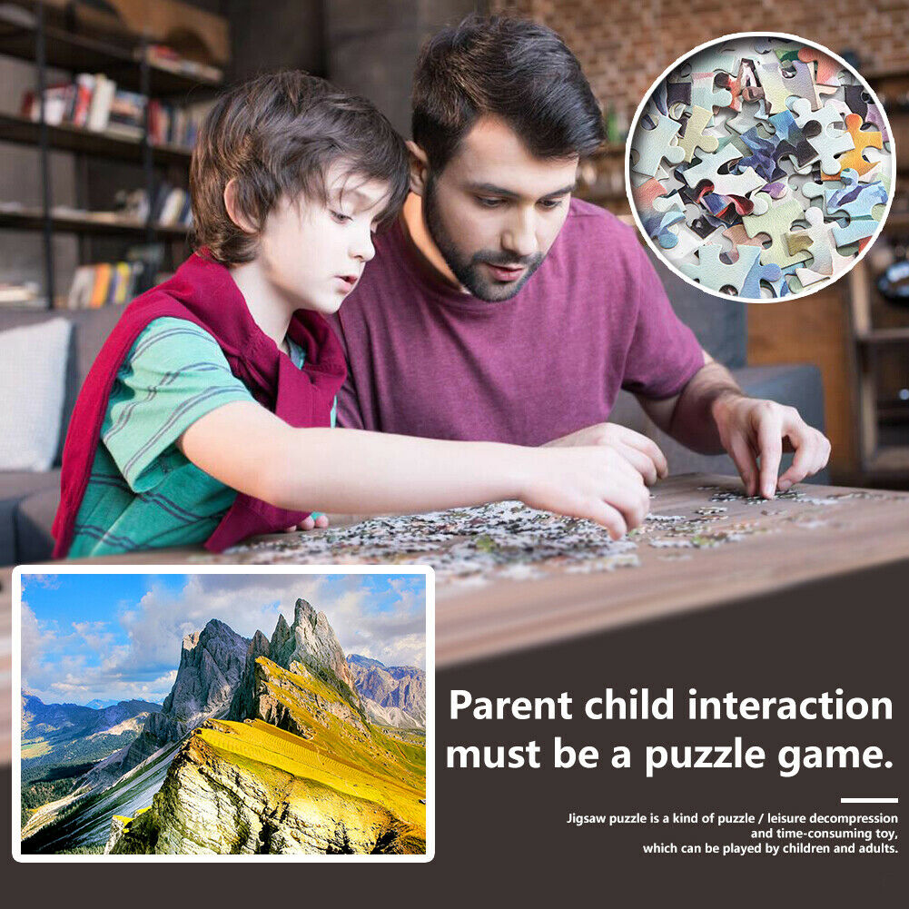1000pcs/set Paper Puzzle Toys Enlightenment Jigsaw Picture for Kids Leisure @