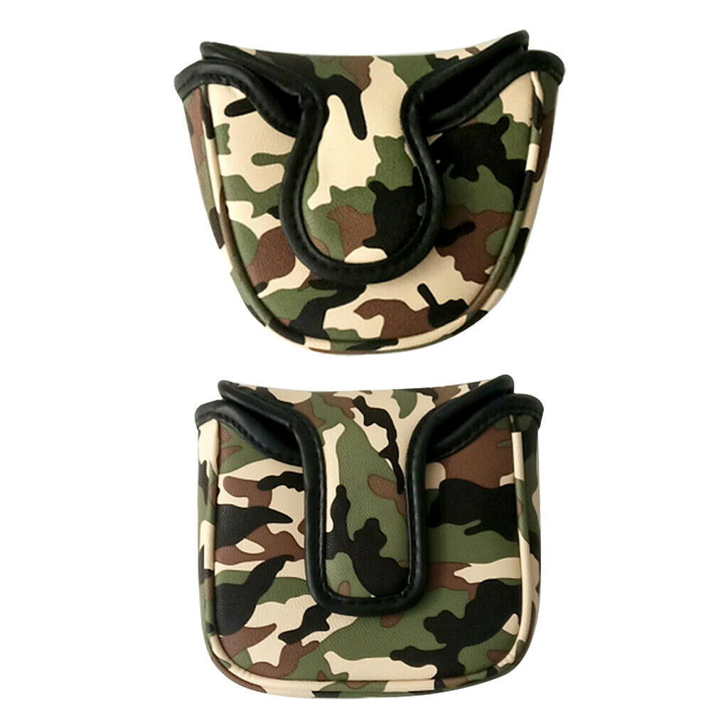 2Pcs PU Leather Golf Headcover Head Covers Golf Head Guard Golf Accessories