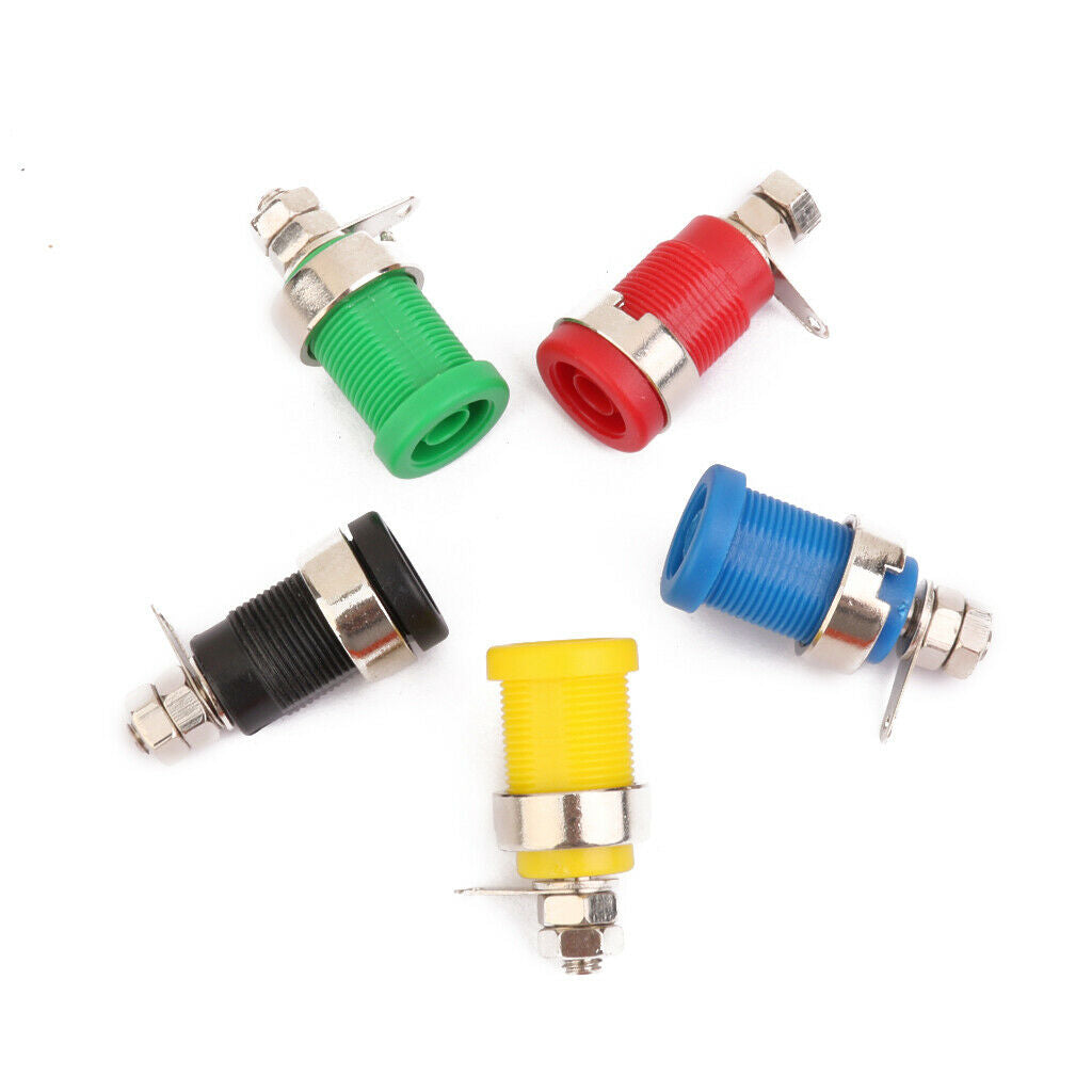 5 pcs banana socket safety socket built-in socket 4mm insulated screw