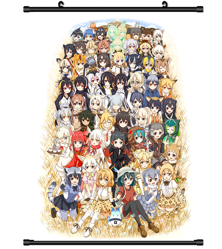 4417 Kemono Friends anime Home Decor Poster Wall Scroll