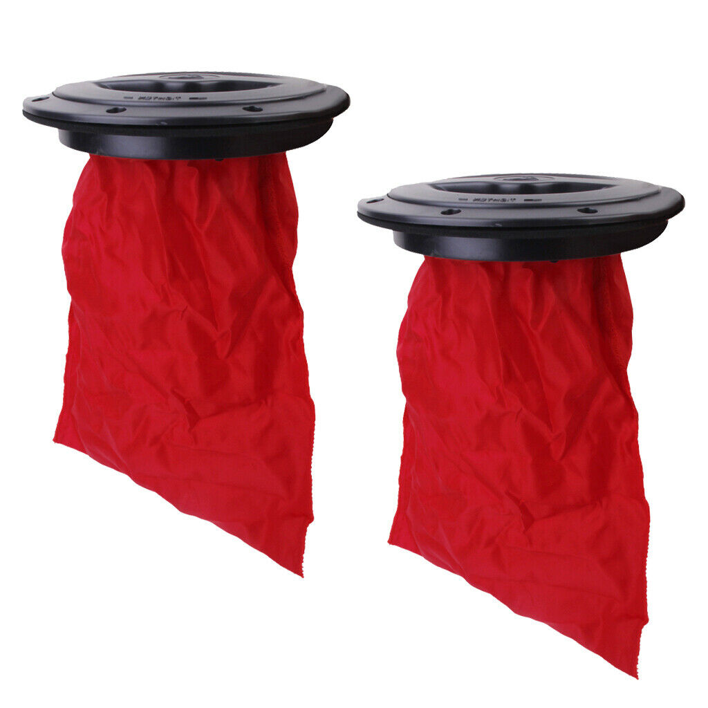2pcs 6 Inch Pull Out Hatch Cover Deck Plate & Waterproof Bag For Kayak Canoe
