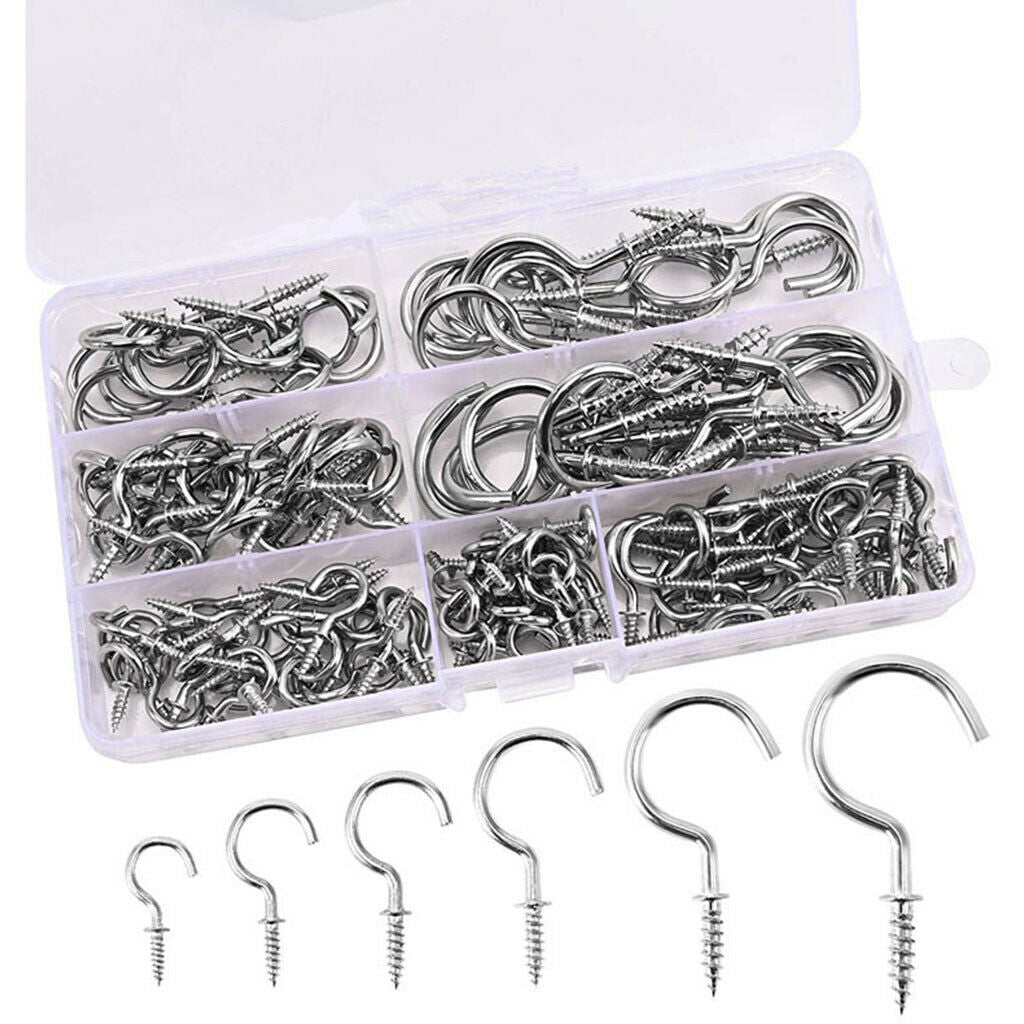 Cup Hook 150 Pcs Heavy Duty Plant Hooks for Hanging Lights Indoor & Outdoor