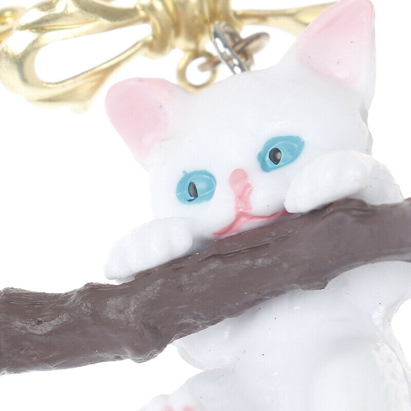 1Pc Cute Animal Cat Brooch Naughty Cat With Branch Play Lapel Pin Clothes.l8