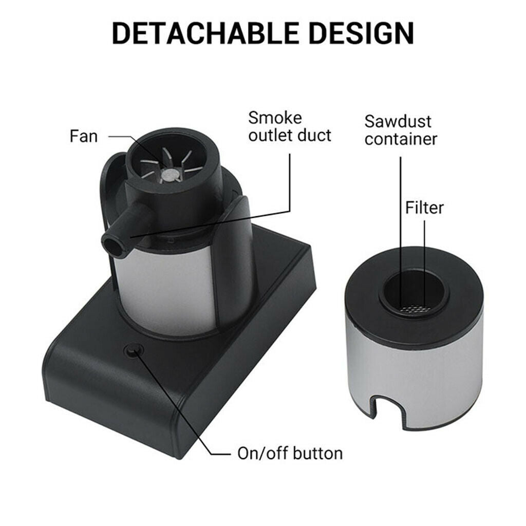 Portable Aluminum Alloy Smoke Infuser BBQ Smoker Indoor Kitchen Cooking Tool