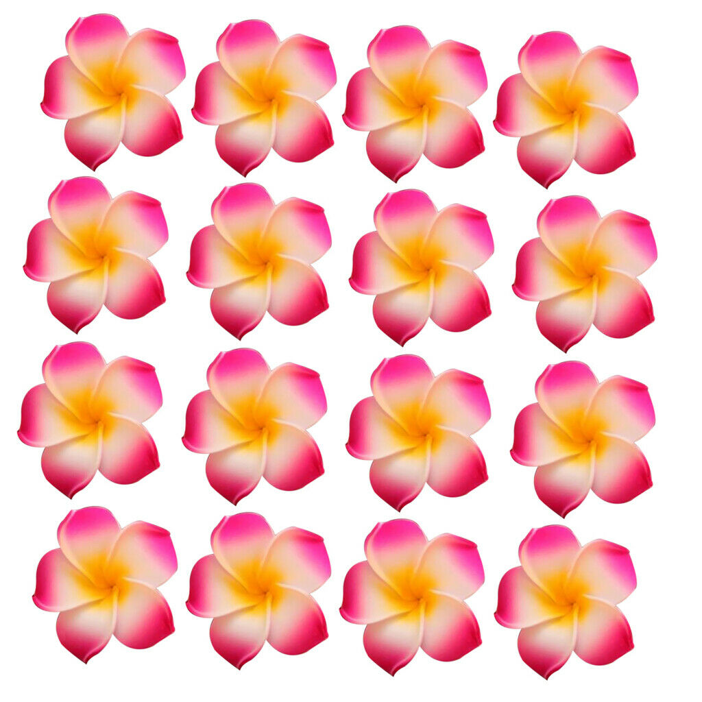 100x Wedding Party Hawaiian Frangipani Foam Plumeria Flower Head Rose Red