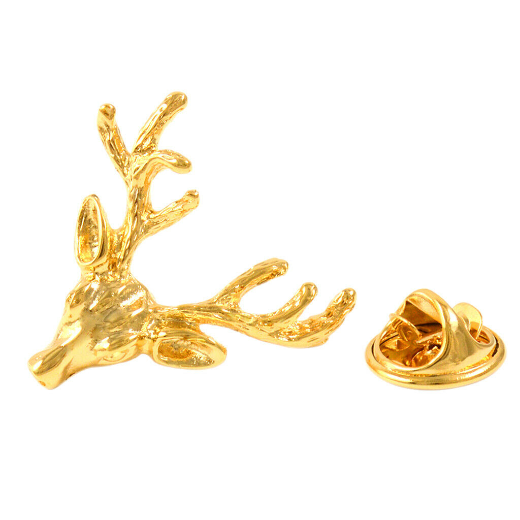 Christmas Elk Deer Brooch Collar Lapel Pin Badge Men Women Festival
