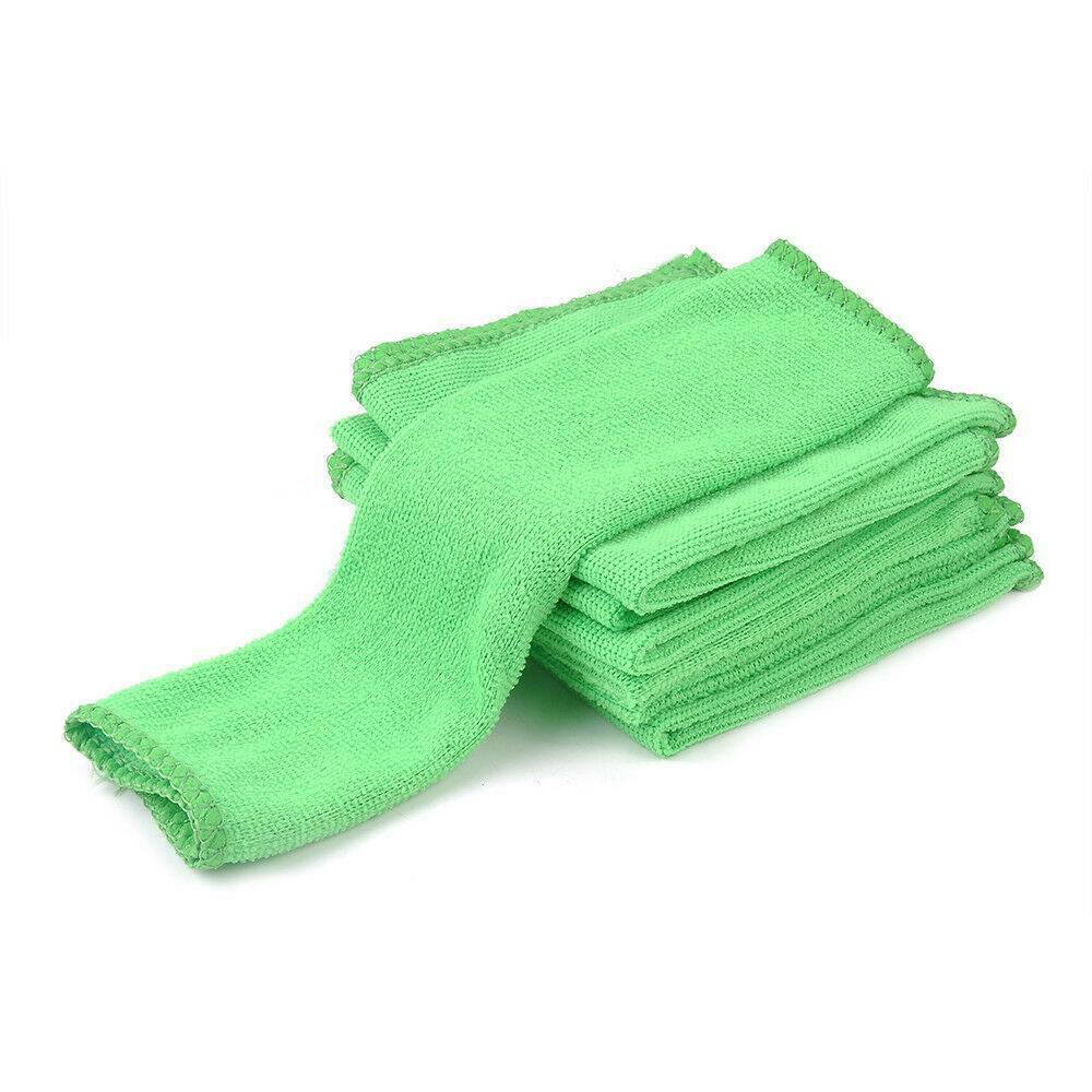 10x Car Microfibre Cleaning Auto Detailing Soft Cloths Wash Towel Duster Pad Set