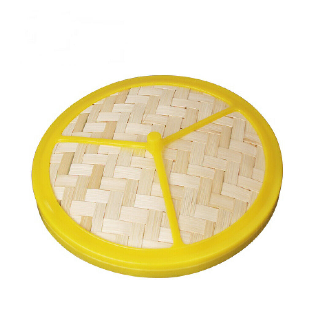 Plastic Edge Bamboo Dumplings Buns Steamer Basket Lid Mat 30cm Lid
