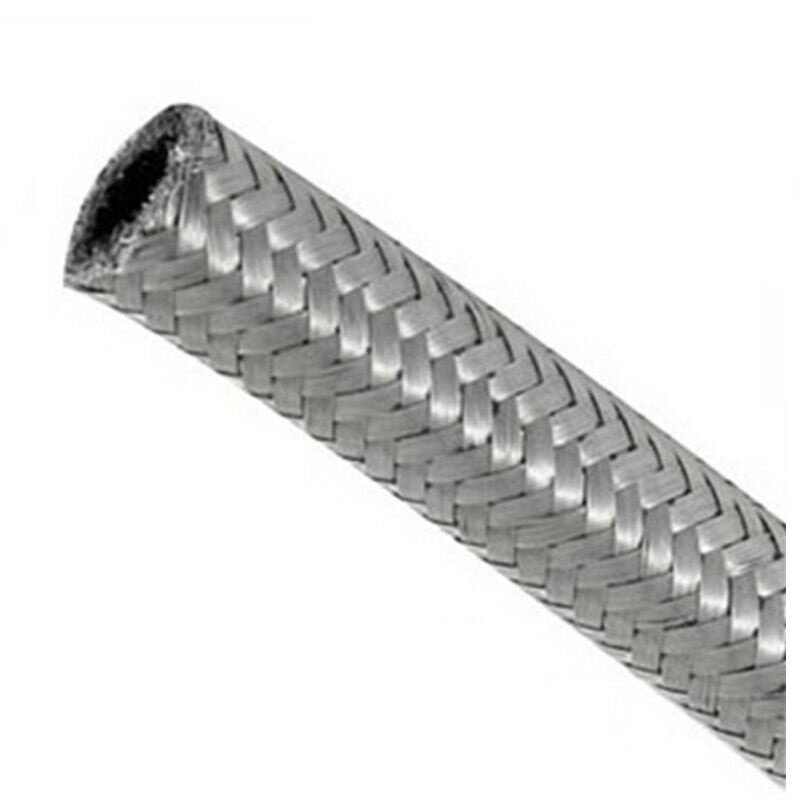1M Length 10AN Car Oil Cooler Stainless Steel Braided Oil Fuel Line Hose Tube