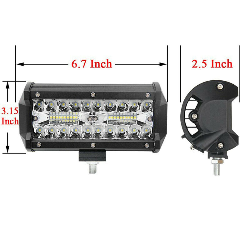 7 Inch 120W Combo Led Light Bars Spot Flood Beam for Work Driving Offroad BoatA9