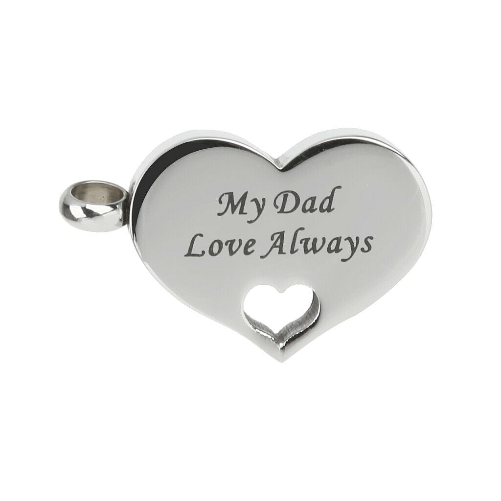 Heart Shape Cremation Keepsake Memorial Ash Urn Holder Pendant for Necklace