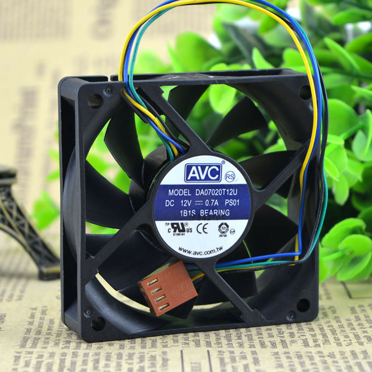 for AVC DA07020T12U fan 70*70*20mm 12V 0.7A 7cm 4pin